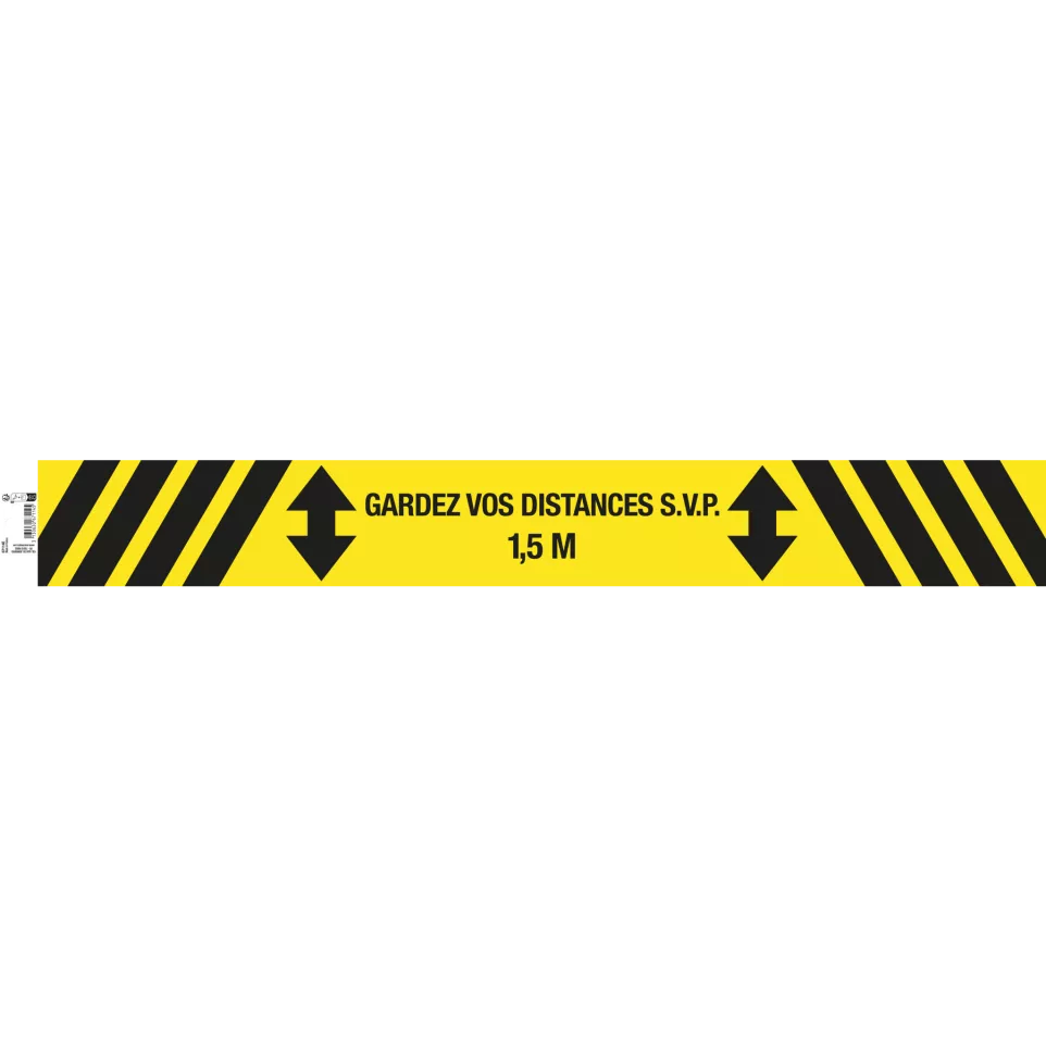 Adhésif gardez vos d-istances jaune...