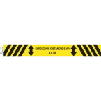 Non-slip adhesive PVC floor tape Keep your distance 10 x 80 cm/ Pc.