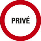 Panneau Privé  20 cm FR-/ Pce