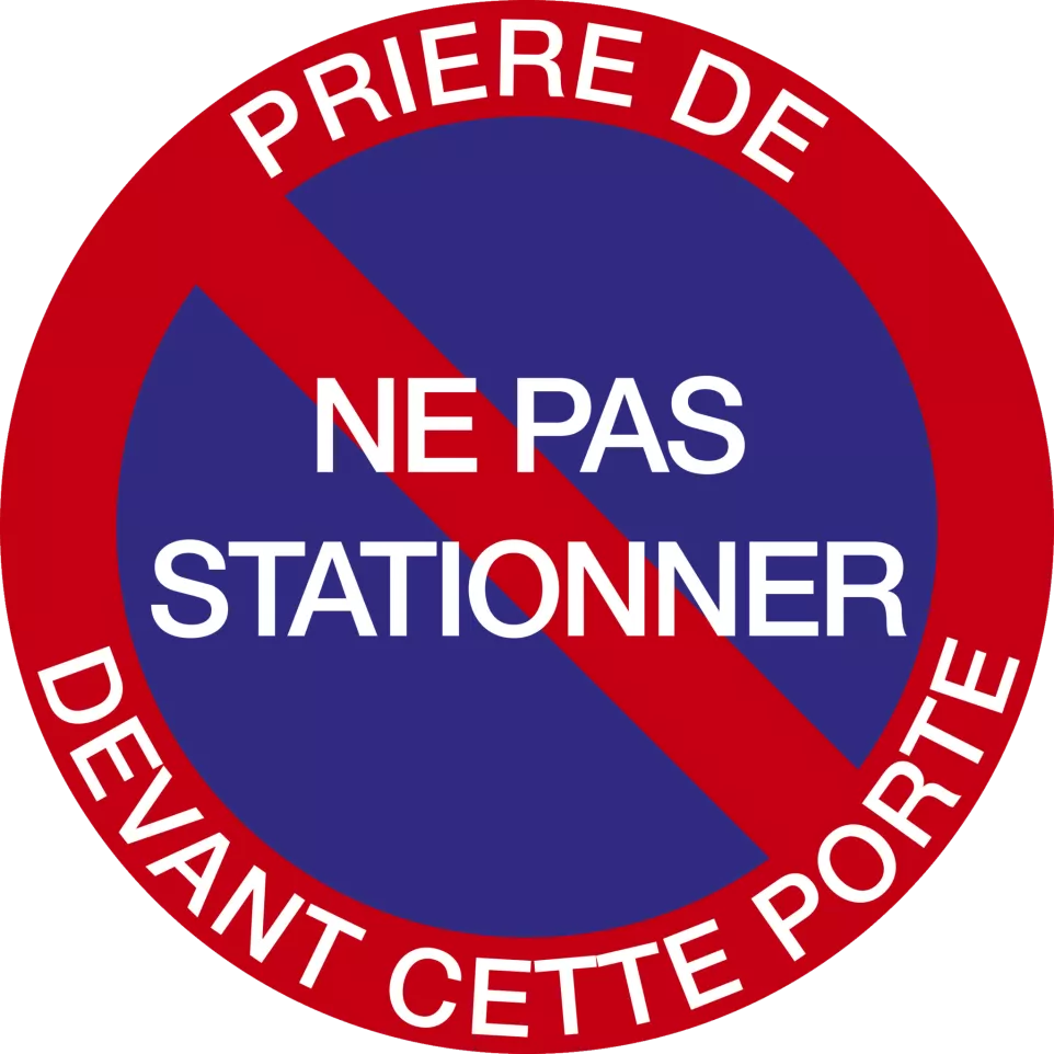 Panneau ne pas stationner 20 cm FR-/ Pce