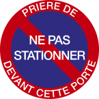 Panneau ne pas stationner...