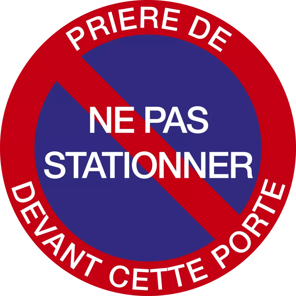 Panneau ne pas stationner 30 cm FR-/ Pce