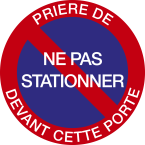 Panneau ne pas stationner...
