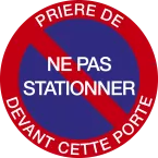 Panneau ne pas stationner 30 cm FR-/ Pce