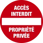 Non adhesive PP panel No access private property 20 cm/ Pc.