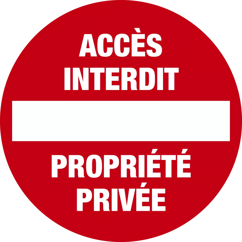 Panneau accés interdit 30 cm FR-/ Pce