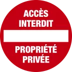 Non adhesive PP panel No access private property 30 cm/ Pc.