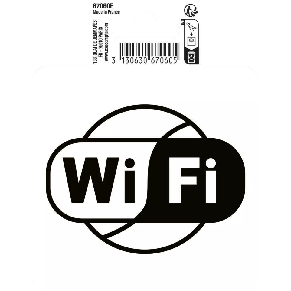 Adhesive vinyl pictogram Wifi 10 cm/ Pc.