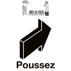 Picto adhésif Poussez FR-/ Pce