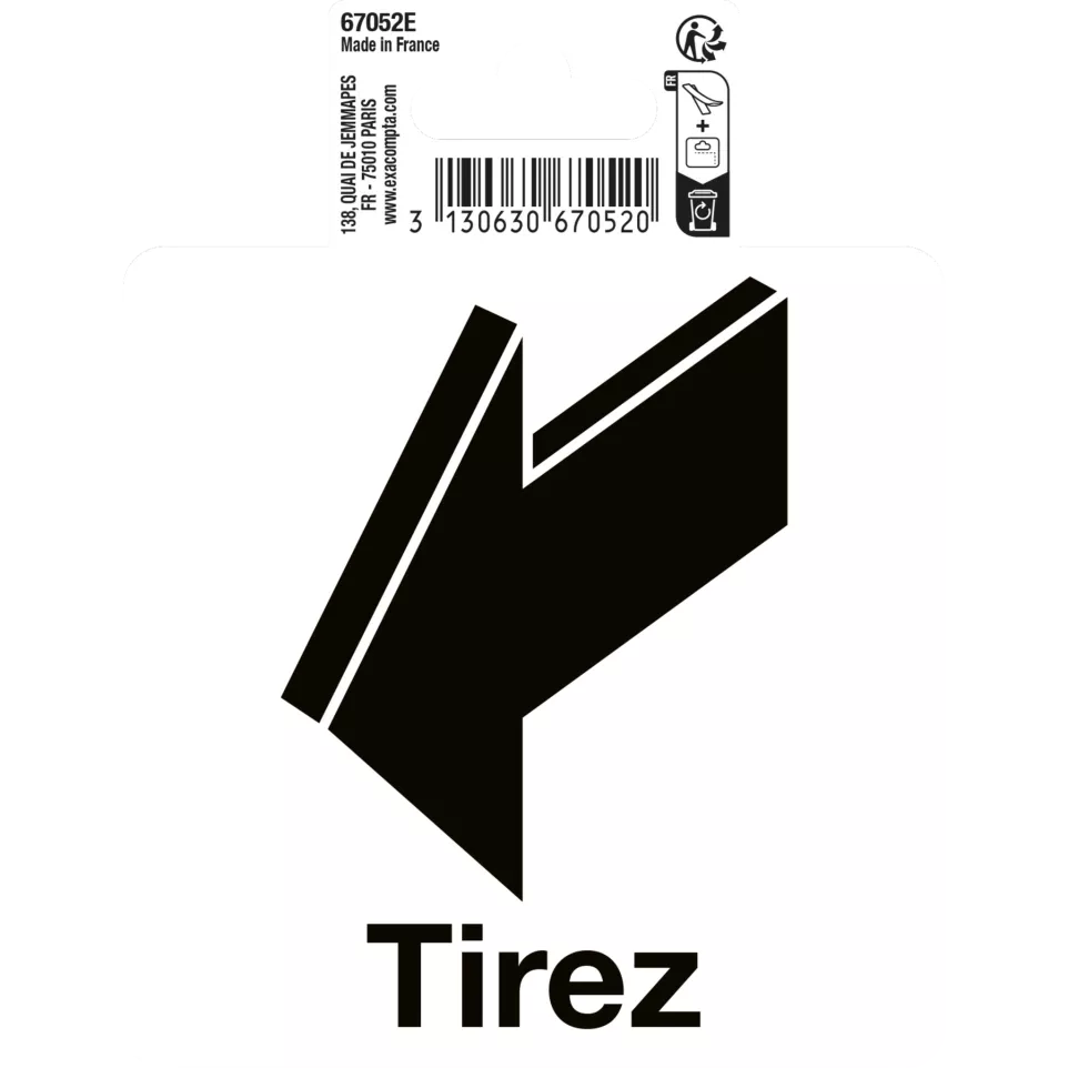 Adhesive vinyl pictogram Arrow pull...