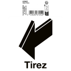 Picto adhésif Tirez FR-/ Pce