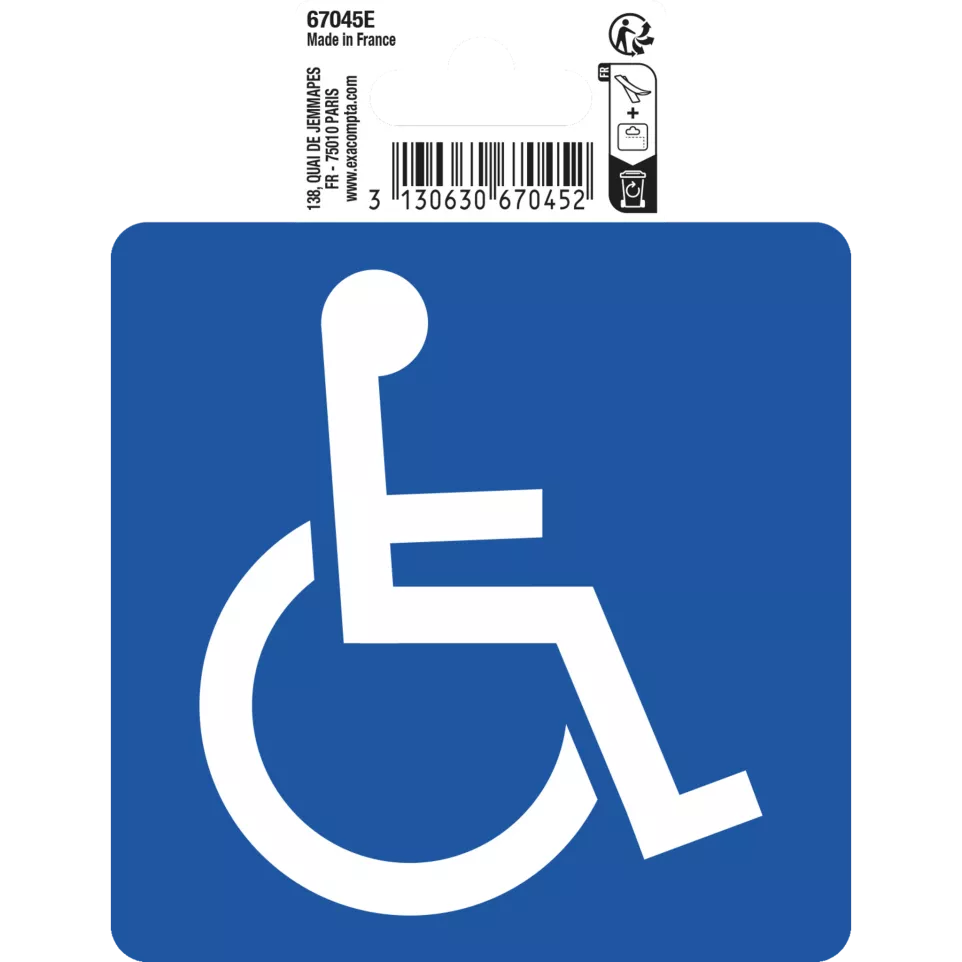 Adhesive vinyl pictogram Disabled...