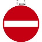 Adhesive vinyl pictogram Direction prohibited 20 cm/ Pc.