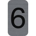 Zelfklevend deurbordje Nummer 6-/ St.