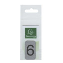Sign adhesive aluminium effect Number 6 2.5x4.4 cm/ Pc.