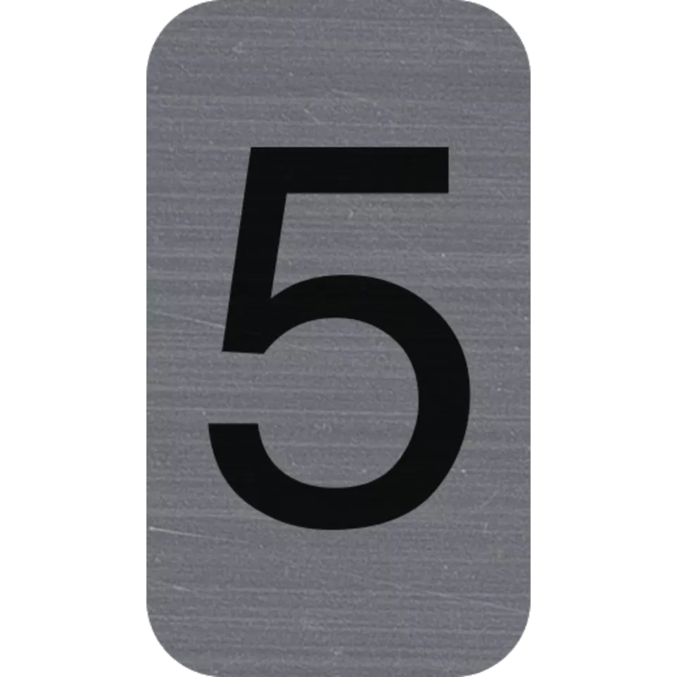Zelfklevend deurbordje Nummer 5-/ St.