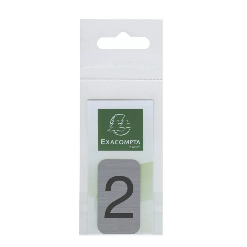 Sign adhesive aluminium effect Number...