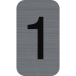 Plaque adhésive imitation Aluminium Chiffre 1 2,5x4,4 cm/ Pce