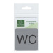 Sign adhesive aluminium effect WC 7.5x7.5 cm/ Pc.