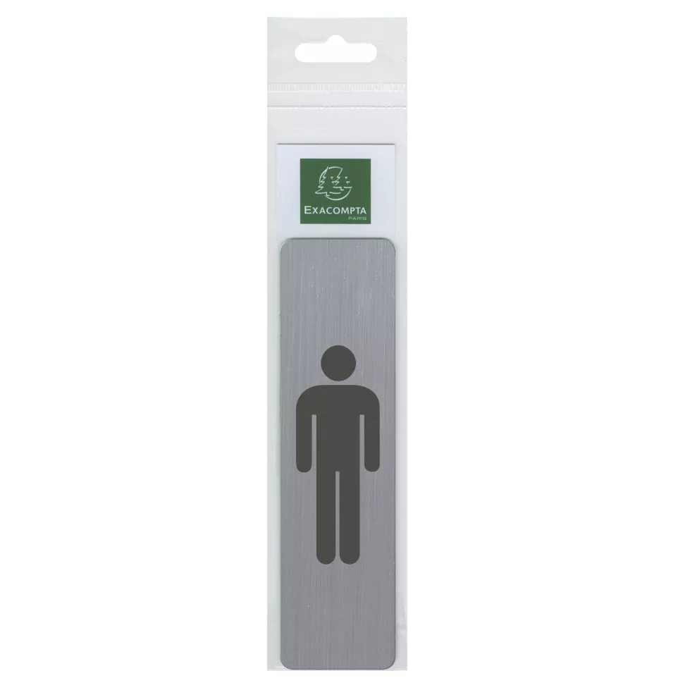 Sign adhesive aluminium effect Men...
