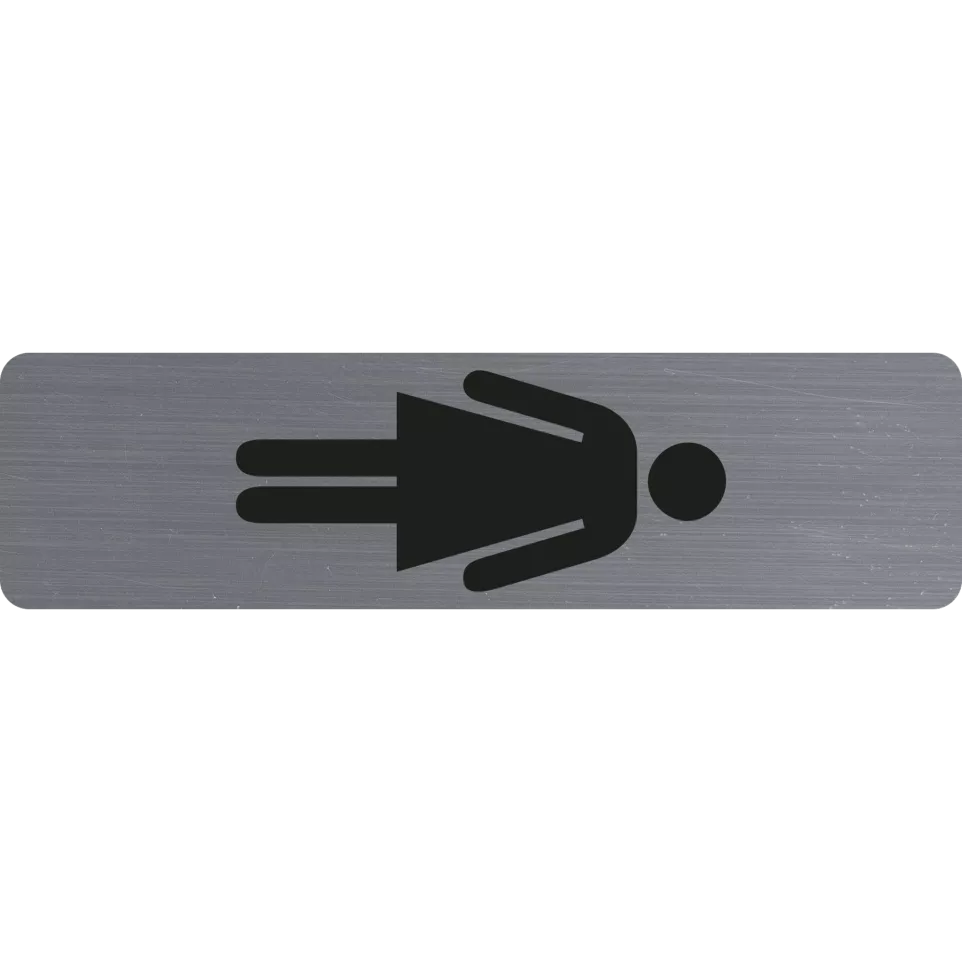 Sign adhesive aluminium effect Ladies...