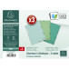 Lot de 3 chemises à élastiques 3 rabats carte lustrée 400g/m2 - A4/ Pce