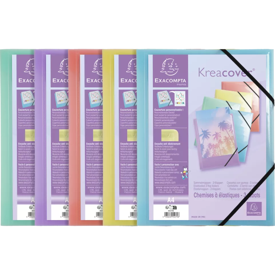 Kreacov Elasticated 3 Flap Folder PP...