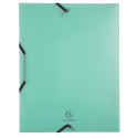 Kreacov Elasticated 3 Flap Folder PP A4, Pastel Assorted/ Pc.