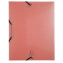 Kreacov Elasticated 3 Flap Folder PP A4, Pastel Assorted/ Pc.