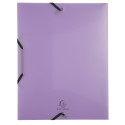 Kreacov Elasticated 3 Flap Folder PP A4, Pastel Assorted/ Pc.