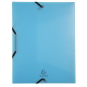 Kreacov Elasticated 3 Flap Folder PP A4, Pastel Assorted/ Pc.