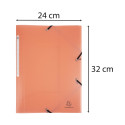 Elastomap 3kl PP A4-Chrom Pastel Koraal/ St.