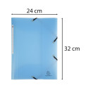 Elastomap 3kl PP A4-Chrom Pastel Blauw/ St.