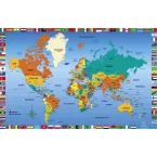 Deskmat PVC 37,5x57,5cm World-/ Pc.