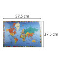 Deskmat PVC 37,5x57,5cm World-/ Pc.