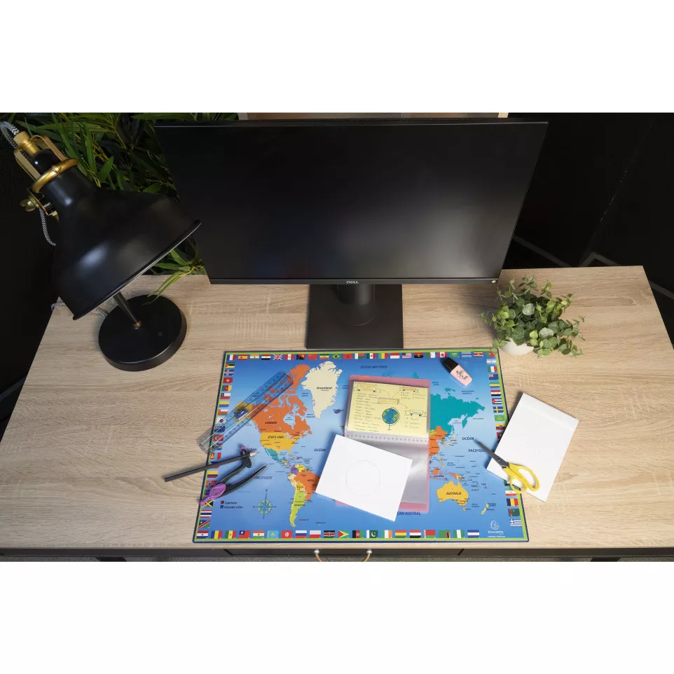 Deskmat PVC 37,5x57,5cm World-/ Pc.