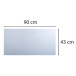 Onderlegger flexibel- PVC 43x90cm kristal/ St.