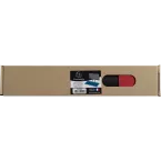 Onderlegger PU 35x60cm zwart/rood-/ St.