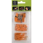 Kit 58 clips en pins Iderama oranje-/ St.