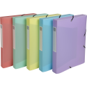 Boite de classement Cartobox livrée à plat Dos 40mm Polypropylène Chromaline pastel - A4/ Pce