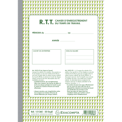 Manifold R.T.T Enregistrement du temps de travail 50 feuillets dupli autocopiants/ Pce