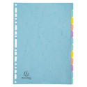 Intercalaires carte lustrée 400g/m2 Aquarel 12 positions - A4/ Pce