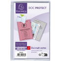 Etui de protection multi-cartes 4 volets PVC lisse 20/100e/ Pce