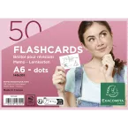 Pack 50 Flashcards A6 dots white/ Pc.