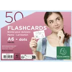 Pack 50 Flashcards A6 dots white/ Pc.