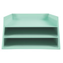 Letter tray w. 3 levels cardboard coral/ Pc.