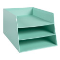 Letter tray w. 3 levels cardboard coral/ Pc.