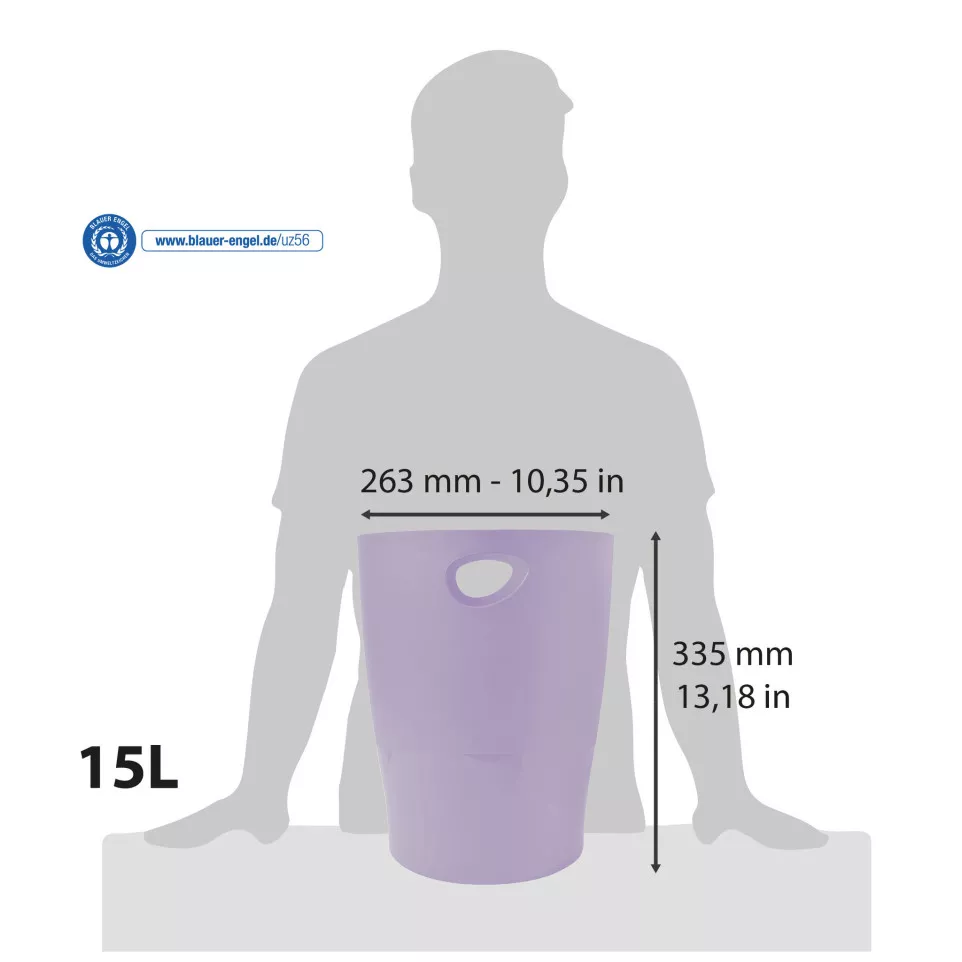 ECOBIN Waste paper bin pastel...