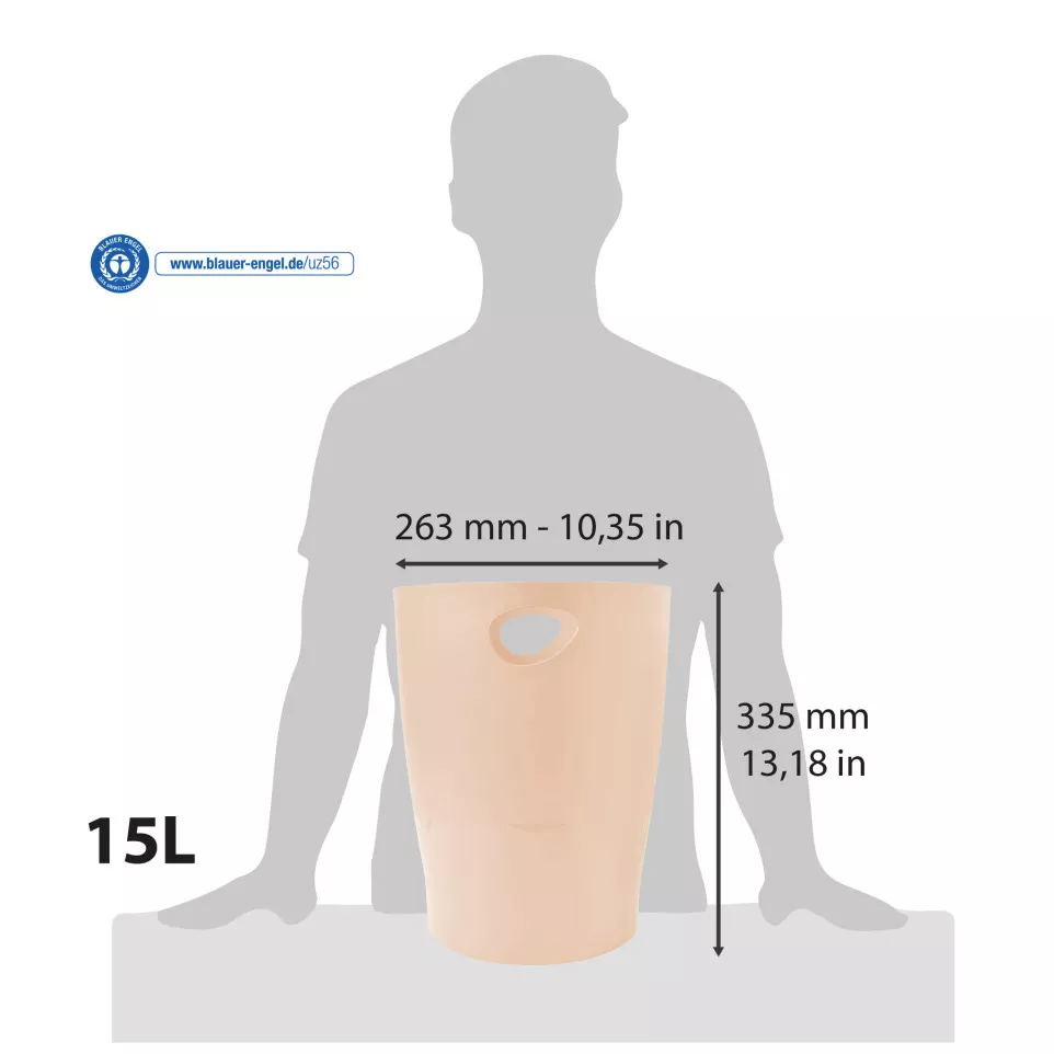 Corbeille-à-papier Ecobin Aquarel/ Pce