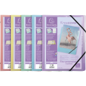 Kreacover Milti Part File 8 Compart, Pastel Assorted/ Pc.